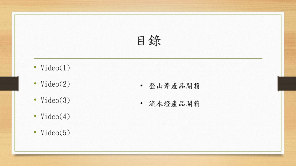 目錄